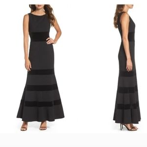 EUC women's 14 Vince Camuto Velvet & Scuba Crepe Mermaid Gown